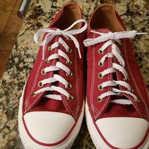 Red and white Converse
